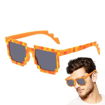 Очки Thug Life, 8-битные пиксельные солнцезащитные очки для детей, пиксельные очки для малышей, сувениры для вечеринок, реквизит для фотографий, очки для