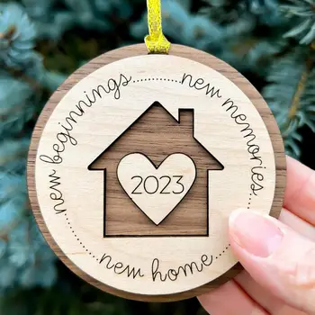 Подарок для нового дома Очаровательные подвески с буквами в виде деревянного домика Украшение дома Подарок на новоселье Окно крыльца Новый Дом Рождество