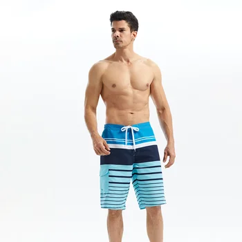 Полосатые пляжные брюки, Летние мужские повседневные шорты для бега трусцой, плавания, серфинга, Быстросохнущая спортивная одежда