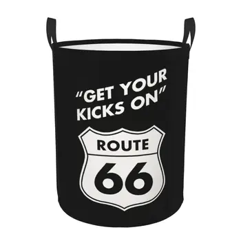 Получите Удовольствие От Route 66 Корзина Для Белья Большая Корзина Для Хранения Игрушек Для Шоссейных Дорог США Для Девочек И Мальчиков
