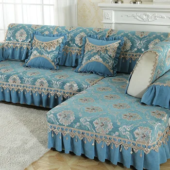 Популярная бытовая жаккардовая диванная подушка, чехол для дивана, L-образная нескользящая тканевая подушка для дивана 
