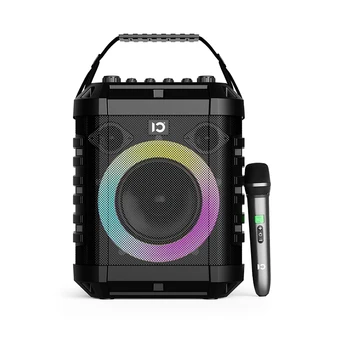 Портативная уличная музыка X3 мощностью 80 Вт, беспроводной динамик Bluetooth, басовая стереосистема на открытом воздухе со светодиодной подсветкой