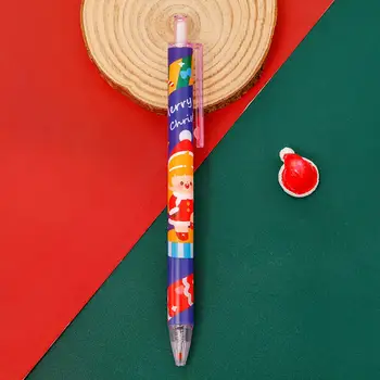 Рождественские гелевые ручки, праздничные ручки для письма, яркие рождественские шариковые ручки с изысканными узорами, ультратонкое острие для письма
