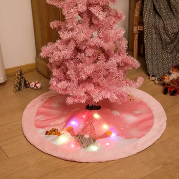 Розовая юбка для девочек в виде Рождественской елки, Снежинка, Коврик для Рождественской Елки, Украшение для ковра, Рождественский Декор для дома 2024, Новогодняя вечеринка, Подарок Navidad