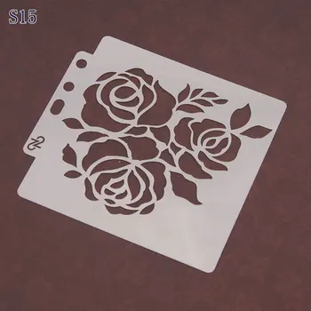 Розы цветы Многослойные трафареты своими руками для рисования в альбоме для вырезок/фотоальбоме, Раскрашивание альбома для тиснения, декоративный шаблон для альбома