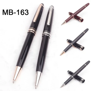 Роскошные Классические Ручки-Роллеры MB Black Gold Silver MST-163/145 Monte Высокого Качества Blance Шариковая Ручка с Серийным Номером