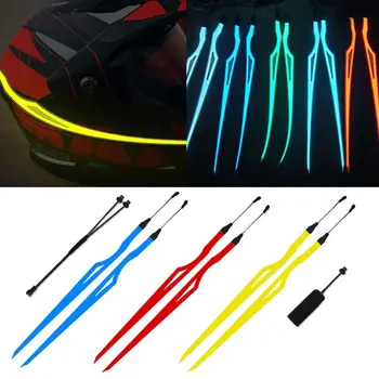 Светящаяся наклейка Мотоциклетный шлем Отражатель света на батарейках Холодный свет Мод Комплект Мигающие Аксессуары для украшения