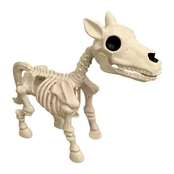 Скелет лошади 25 см /9,84 дюйма Скелеты животных для Хэллоуина Декор для жутких сцен в помещении и на улице Реалистичные кости лошади на Хэллоуин