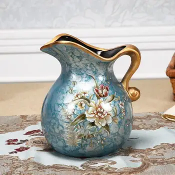 Современная роскошная простая мозаика с изображением цветов и птиц в вазе, керамический горшочек для молока, процесс украшения дома