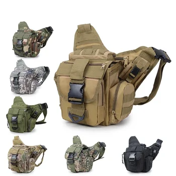 Тактическая армейская сумка-мессенджер, мужская походная сумка для зеркальной фотокамеры, камуфляжная сумка на плечо, водонепроницаемая военная сумка через плечо