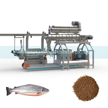 Технологическая линия по производству плавающих рыбных гранул для производства машинного оборудования для двухшнекового экструдера для рыбных кормов