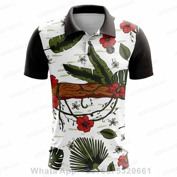 Футболка Googan Squad, мужские рубашки-поло для гольфа, летние деловые повседневные футболки с коротким рукавом, облегающие, защищающие от морщин,