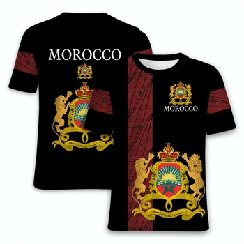 Футболка с национальным флагом Марокко для мужчин, тактические топы, футболка с 3D принтом, спортивная футболка для солдат, Летняя уличная футболка, одежда