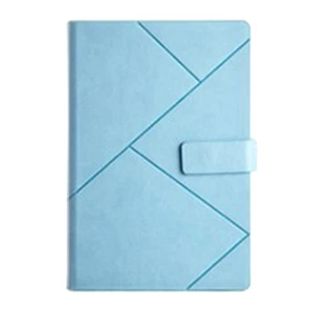 Цельнокроеный Синий Деловой блокнот для путешественников, Дневник Повестки Дня, Кожаный журнал для школьных канцелярских принадлежностей