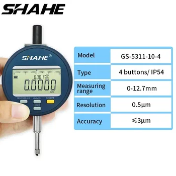 Электронный Индикаторный Манометр с разрешением SHAHE0,5 мкм, Высокоточный Цифровой Индикатор 0-12,7/25,4/50,8 мм, Индикаторный Измерительный Инструмент