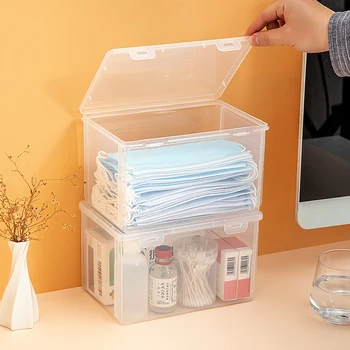 Ящик для хранения масок, бытовая пылезащитная герметичная коробка большой емкости, водонепроницаемый пылезащитный держатель ящика для хранения мелочей