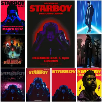 the Weeknd Плакат Starboy, Декоративная Живопись, Холст, Плакат, Подарок, Настенное искусство, Плакаты для гостиной, Картина для спальни